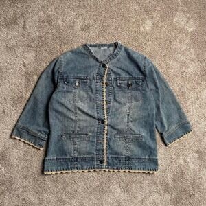 LE GREENIER "CROCHET EDGE" DENIM JACKET